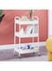 Babyclub 3-Tier Rolling Utility Carts Trolley Storage Cart with Handle Multifunctional Organization Cart ， Multifunctional Storage Rack (A10 WHITE)