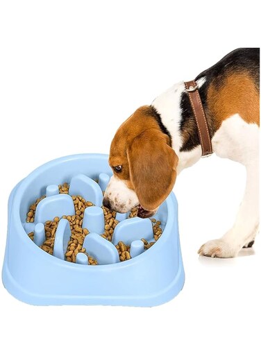 ALMEKAQUZ Dog Slow Feeder Bowl,Dog Bowl,Dog Slow Feeder Bowl,Dog Puzzle Feeder,Anti-Slip Puzzle Interactive Bloat Stop Bowl,Slow down Eating,Anti-Choking Dog Bowl for Small and Medium Dogs (15-50 Lbs)