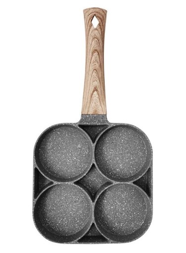 DIAMONDS 4 Hole Egg Frying/Pan Cake/Hamburger/Omlet Frying Pan Non-stick Cooking Pan Multipurpose