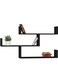 HOME 3-Piece Wall Mounted Floating Shelves Black