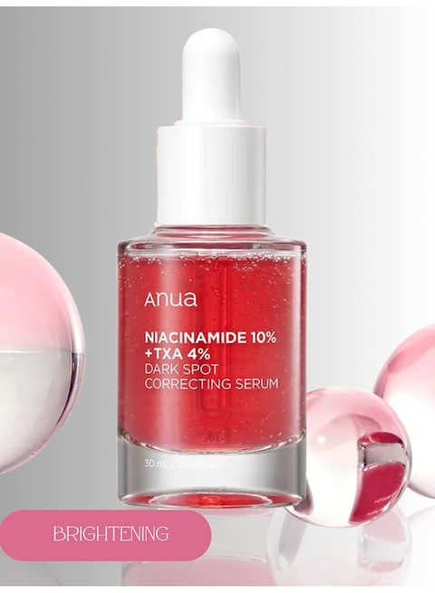 Anua Evening Skin Perfection Pack - Niacinamide 10% TXA 4% Dark Spot Correcting Serum 30ml And Heartleaf Cream Mask Night Solution 25ml