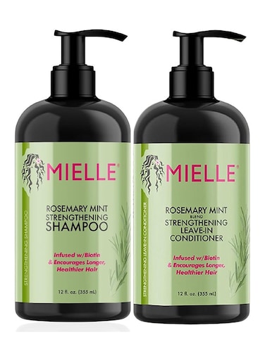 Mielle Rosemary Mint Hair Strengthening Set - Shampoo And Conditioner 355ml/710ml