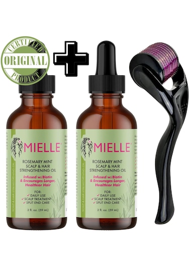 Mielle Rosemary Set Mint Scalp And Hair Strengthening Oil Hair Roots And Eyebrows Nourishment Hair Growth, And Hairfall Treatment Pure Oil Lab Tested 100ml