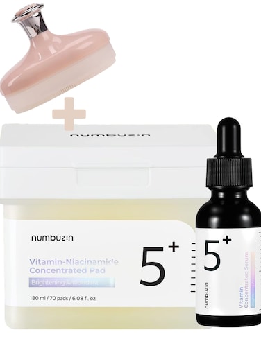 Numbuzin Skin Rejuvenation Kit - No.5 Vitamin-Niacinamide Concentrated Pad, No.5 Vitamin Concentrated Serum