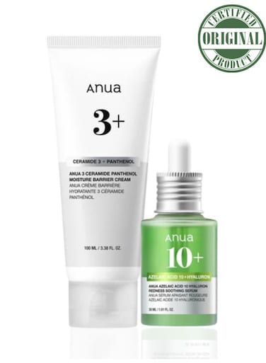 Anua Azelaic Acid 10 Hyaluron Redness Soothing Serum 30ml + 3 Ceramide Panthenol Moisture Barrier Cream 100ml Set 130ml