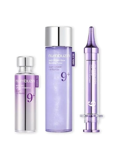 Numbuzin No.9 NAD+ Bio-Lifting Trio, Complete Firming &amp; Wrinkle Care Set With Toner, Essence &amp; Eye Cream