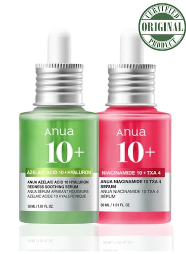 Anua Niacinamide 10% + TXA 4% Dark Spot Serum &amp; Azelaic Acid 10% Soothing Serum 60ml