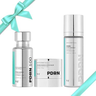VT Cosmetics Bundle PDRN 100 Essence &amp; PDRN Essence Stick Balm &amp; PDRN Glow Ampoule (Facial Mist), Wrinkle Care, Firming &amp; Anti-Aging, Hydrating, Korean Skincare, Gift Set, Mother's Day