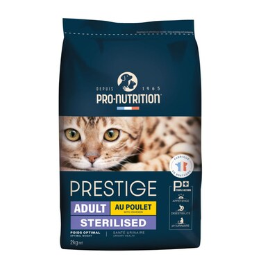 Pro Nutrition Prestige Adult Sterilised Cat 2kg &ndash; Premium Chicken Nutrition for Active Cats