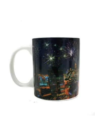 Dubai Printed Ceramic Coffee Mug Multicolor