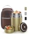 TERRIFI Premium Insulated Food Jar for Adults - 800ml Vacuum Stainless Steel Hot Food Jar with Wide Mouth, Perfect for School, Office, Travel, and Outdoors(Golden)