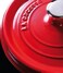 Staub Round Cocotte 26cm Cherry 5.2L Cast Iron Material Matte black inner enamel. Lid with Aroma Rain Structure. Suitable for all types of hobs, incl. induction. Ovensafe. Grill Safe.