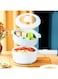 Electric Hot Pot With Steamer, Multi-Functional Cooker, Electric Skillet, Saucepan, Frying Pan, Non-Stick, For Noddles, Ramen, Fried Rice, Egg, Steak, Saut&eacute;, Steam &amp; Soup For Dorm &amp; Office (2L)