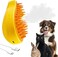 OZORI Cat Steam Brush, Pet Hair Removal Comb, Cat Steamy Brush for Massage, 3 In1 Spray Cat Brush, Multifunctional Rechargeable Silicone Dog Hair Brush, for Removing Tangled and Loose Hair (Yellow)