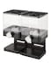 Dubai Gallery Double Cereal Dispenser Storage Container Black/Clear 0.5L AMZ-N50199655A