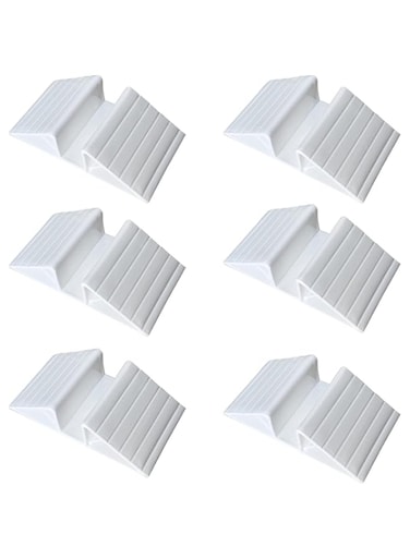 6-Piece pet gate Fence Support feet Plastic Triangular Isolation Fence Reinforcement Accessories freestanding Dog gate Fence Panel Suitable for Configuration of Wooden Dog gate, Dog Fence (White)