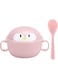 SYOSI Baby Feeding Bowls with Spoons Stainless Steel Baby Bowl Penguin Baby Food Container Soup Snack Dinnerware with Handles for Infant Toddler Kids (Pink)