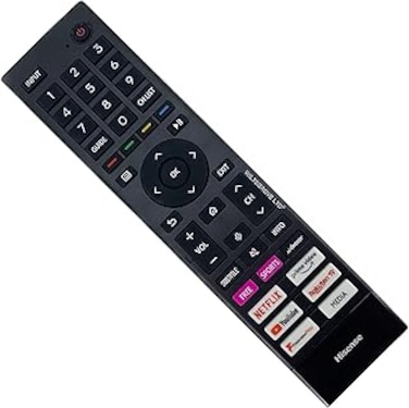 121AV Original ERF3A80 Voice Remote Control For Hisense T304493 HT304493 4K Ultra HD Smart TV - 43A6BGTUK 50A6EGTUK 55A6EGTUK 55A7GQTUK 55E77HQTUK 65A63HTUK 65A7GQTUK 85A6BGTUK