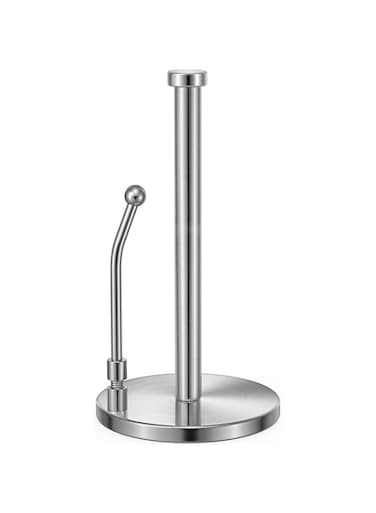 KASTWAVE One Hand Paper Towel Holder with Weighted Base Non Slip Design for Kitchen Countertop Stainless Steel Dispenser