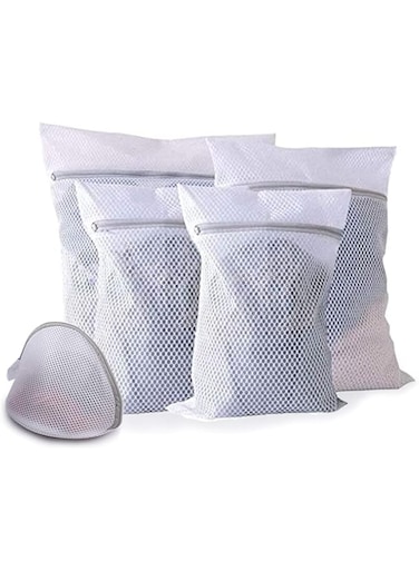 5Pcs Durable Honeycomb Mesh Laundry Bags,Washing Bags suitable for washing underwear, delicate clothes