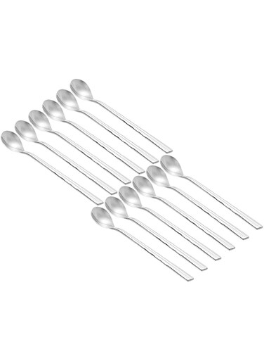 Wnk Symphony Ice Tea Spoon Set - 12 Pieces - Silver
