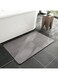 MontVoo -Bath Mat Rug-Rubber Backing Non Slip Quick Dry Absorbent Thin Bathroom Rugs Fit Under Door-Faux Suede Surface Bathroom Floor Mats-Shower Rug for in Front of Bathtub Shower Gray 17"x27.5