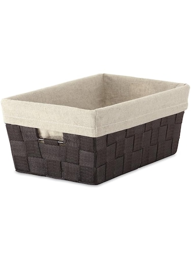 Whitmor Woven Strap Small Tote W/Liner