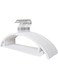 17.6'' Velvet Clothes Hangers, Non-Slip Rounded Felt Hangers, Sturdy &amp; Space-Saving Suit Hangers For Sweaters, Pants, Dresses, Skirts, Coats (White, 10 Pack)
