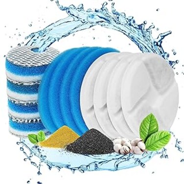 4-Pack Stainless Steel Cat Water Fountain Filters &ndash; Activated Carbon Triple Filtration System for 67oz/2L Automatic Pet Fountains