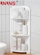 3 Tier Corner Shelf Rack,Toilet Paper Stand For Bathroom Organizer,Toilet Vanity Cabinet,Narrow Bath Sink Organizer,Towel Storage Shelf for Paper Holder,White