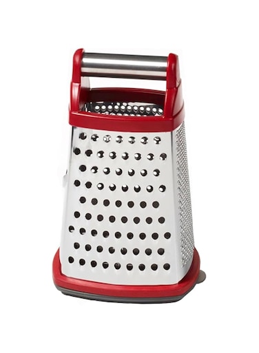 KitchenAid - KN300OSERA KitchenAid Gourmet 4-Sided Stainless Steel Box Grater with Detachable Storage Container, Small, Red