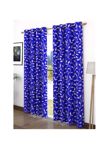 Story At Home Door Curtain, Blue, 118 X 215 Cm, Dnr4007, 2 Pieces
