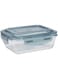 Royalford 600ml Glass Meal Prep Container   Reusable, Airtight Food Storage Tray with Snap Locking Lid   Microwavable, Freezer, Oven &amp; Dishwasher Safe  Use for Storage Food Container Bento Lunch Box