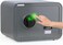 Safe Box with Biometric Fingerprint Lock, A4 Document Size Safety Deposit Box for Home Office Shop RB25QC9 (25x35x28cm) Grey