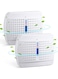 NALACAL Rechargeable Small Dehumidifier, Portable Mini Dehumidifiers for Bedroom, Bathroom, High efficiency Moisture Absorber for Closet, Bookcases, Reusable Desiccant Moisture Absorber（2PCS, UK plug）