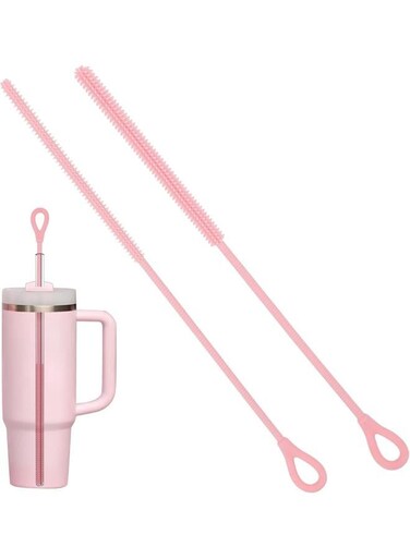 Straw Cleaner Brush, Silicone Straw Cleaner, Reusable Bendable Silicone Brush for Cleaning Glass Straws, Smoothie Straws, Stainless Steel Drink Straw, Tea Pot Spout, Glass Bottles