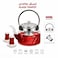 Glass Teapot 800ml Heat Resistant with Stainless Steel Filter, Ergonomic Handle Kettle
