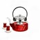 Glass Teapot 800ml Heat Resistant with Stainless Steel Filter, Ergonomic Handle Kettle