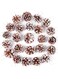 HCSSZ 24pcs Christmas Pine Cones, Natural Hanging Snow Pinecones with string, Festival Holiday Ornaments for DIY Crafts Home Xmas Tree Winter Wreath Garland Wedding Decorations