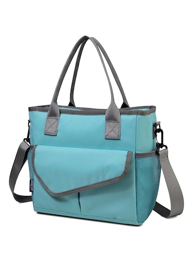 VASCHY Lunch Bag for Women, Ladies Fashion Insulated Lunch Box Tote Bag for Work Office w Shoulder Strap Turquoise