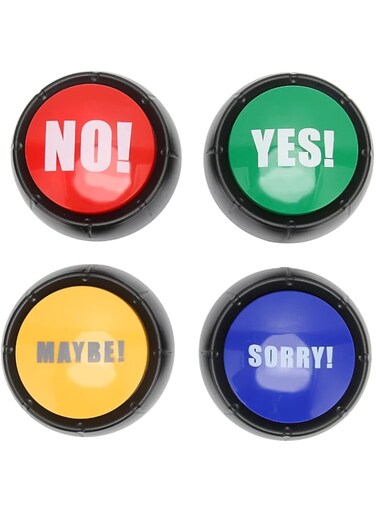 4Pcs Dog Buttons for Communication, Dog Talking Button Training, 4 Types of Sound Effects, Pet Training Buzzer for Training Cats Dogs, Talking Dog Buttons, Teach Your Dog to