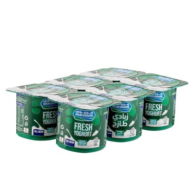 Marmum Fresh Yoghurt Full Cream Plain, 100g, Pack of 6