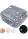 Glow in The Dark Throw Blanket Cotton Grey/White 127X152cm