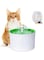Mumoo Bear Cat Water Fountain Stainless Steel, 1.6L Cat Fountain with Water Level Window and LED Light for Water Shortage Alert, Cat and Dog Fountain with 1 Filters