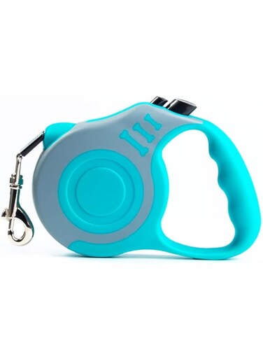 Oasisgalore Retractable Dog Leash Lightweight 10/16FT Leash with Non-Slip Handle, for Small Dogs Puppy (Gray Blue, 10 FT)