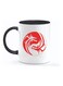 Dragon Printed Ceramic Mug Black/White
