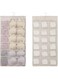 Double Sided Hanging Closet Dual-Sided Hanging Organizer with Mesh Pockets Wall Shelf Wardrobe Organizers Storage Bags for Bras Underwear Socks (12+18 Pocket, Yellow)