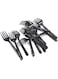 SNH Packing Plastic Disposable Fork 50-Pieces, Black