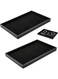 Sagreeny 2Pcs Black Velvet Stackable Jewelry Tray Showcase Display Earring Necklace Bracelet Rings Organizer, Stackable Necklace Bracelet Ring Showcase Empty Plate