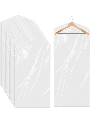 30 Pack Clear Garment Bags&iuml;&frac14;&OElig;Hanging Garment Bags&iuml;&frac14;&OElig;Plastic Clear Clothes Covers&iuml;&frac14;&OElig;Waterproof and Dustproof&iuml;&frac14;&OElig;for Home Storage Clothing Stores &amp; Travel&iuml;&frac14;&OElig;60*150cm